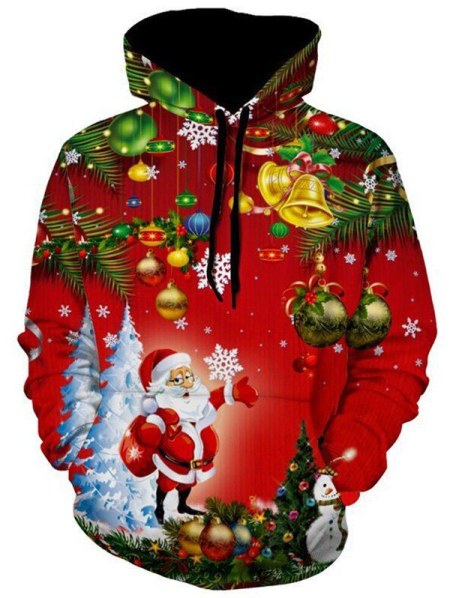 Christmas Tree Santa Jingle Bells Christmas Hoodie