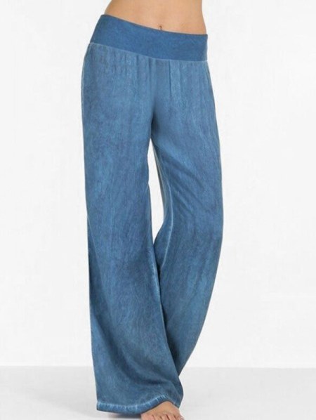 High Rise Wide Leg Casual Pants
