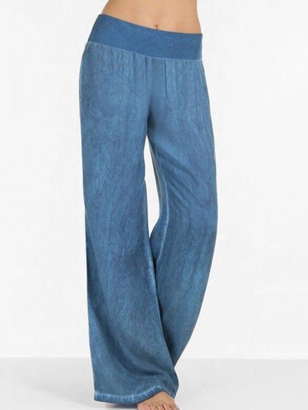 High Rise Wide Leg Casual Pants