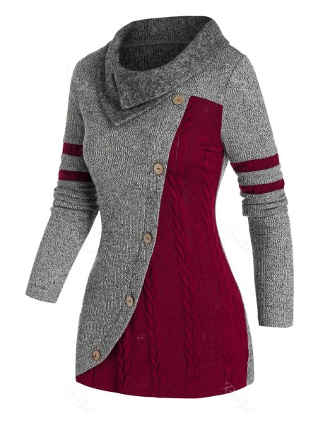 Patchwork Two Tone Knitwear