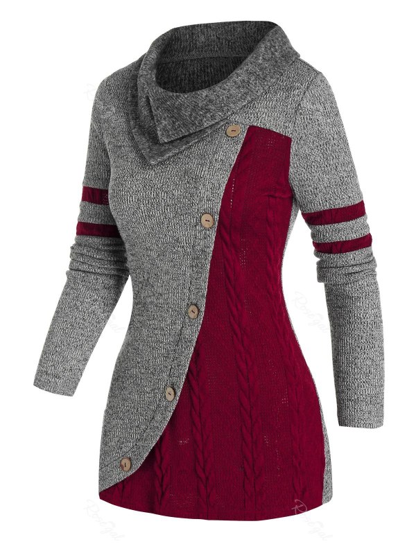 Patchwork Two Tone Knitwear